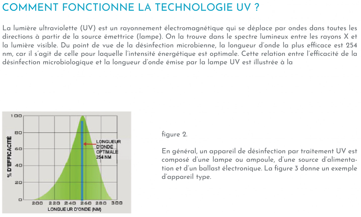 comment_fonctionne_l_uv.png – Courbe d'efficacité germicide avec pic à 254 nm